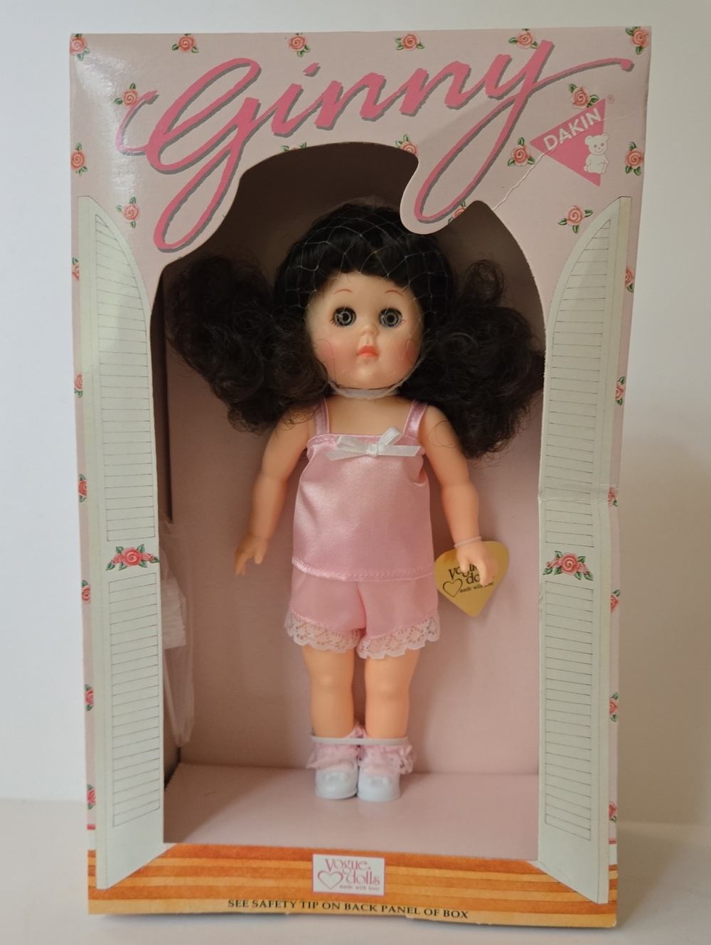 Vogue Dolls Dakin Ginny Doll in Pink Satin Sleepwear 70149 NIB